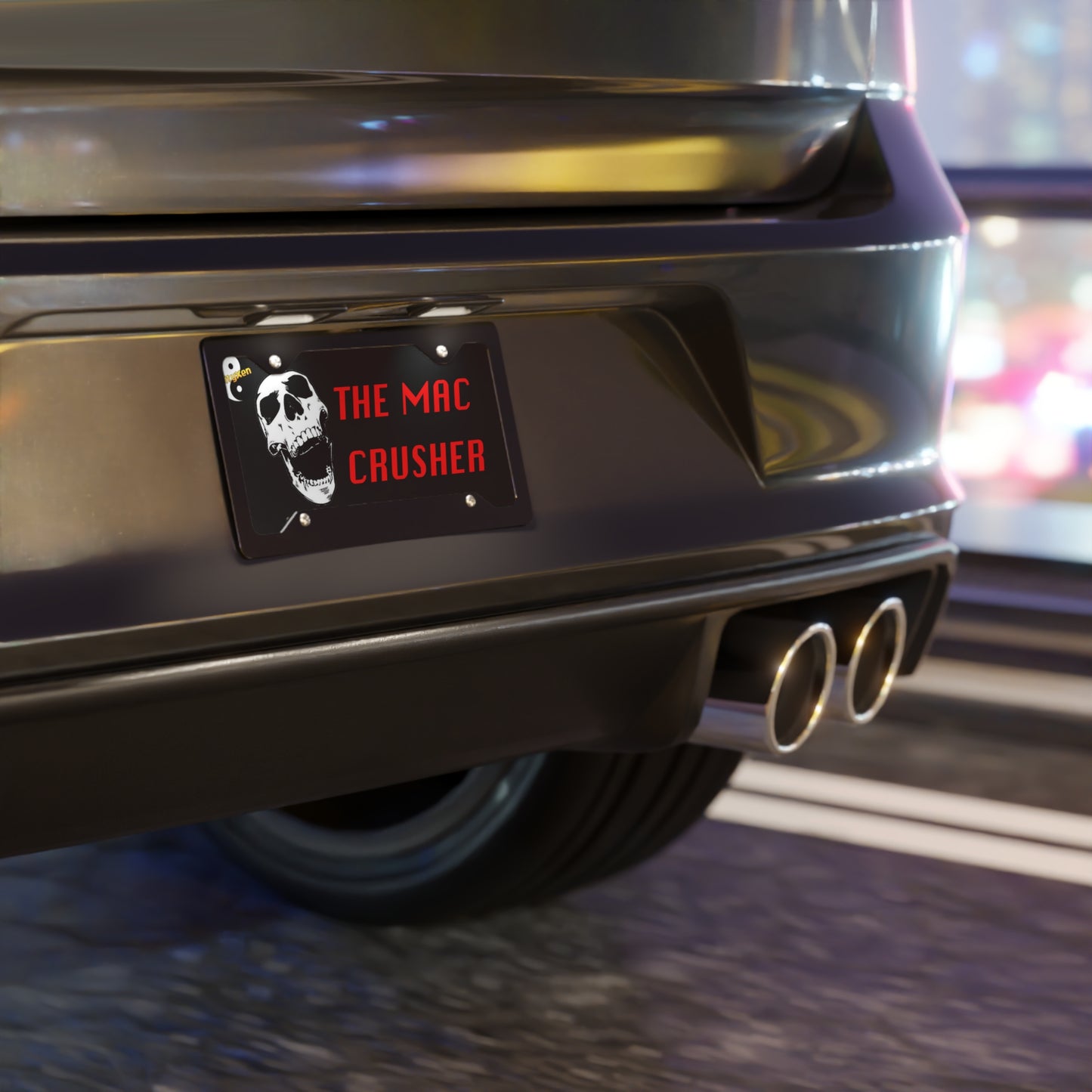 The MAC Crusher Vanity Plate