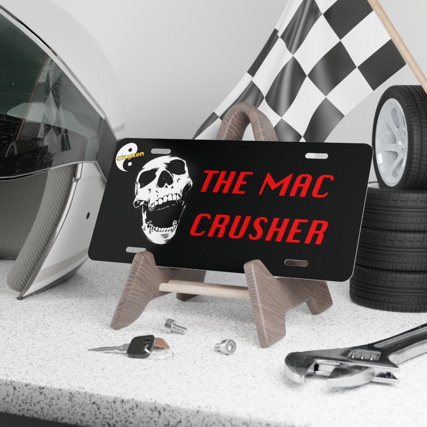 The MAC Crusher Vanity Plate
